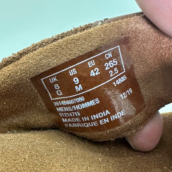 Clarks Ellison Easy Brown Leather Flip Flops Thong Sandals Shoes Mens size 9 M - Picture 5 of 8